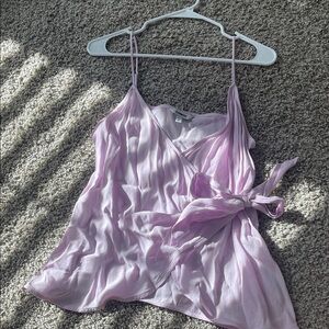 Express Lavender Wrap Tank Top